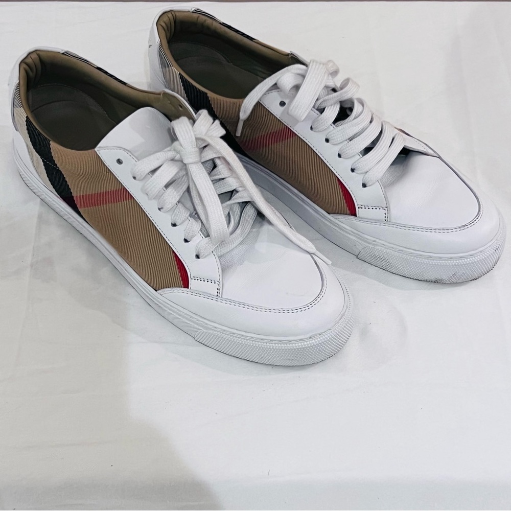 Burberry New Salmon Low Top Tessuto Check  Sneakers - Picture 3 of 7